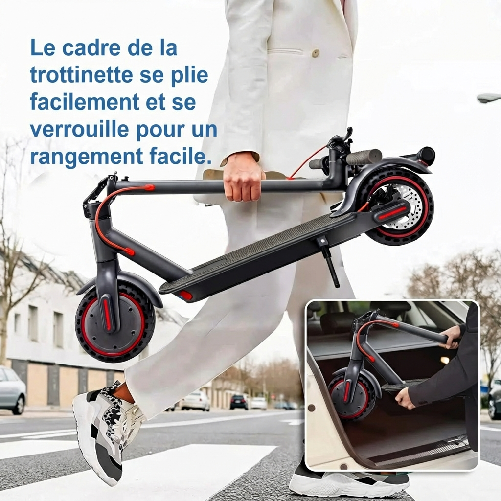 350W Folding Electric Scooter Aluminum Alloy  8.5" Tire 36V 10.4AH Lithium Battery With App Kick Scooter For Adults Escooter
